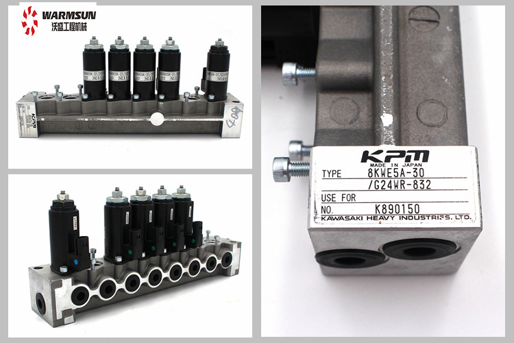 60084801 Solenoid Operated Directional Control Valve Cast Iron Excavator Electric Parts