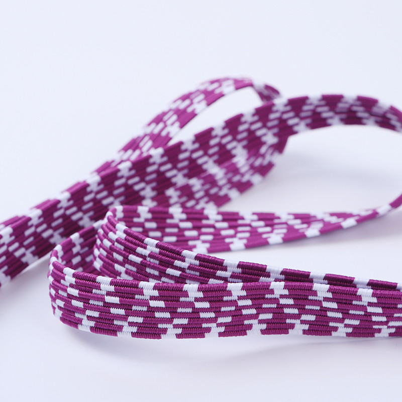 Braided Elastic Colored Flat Polyester Rubber Band For Skipping