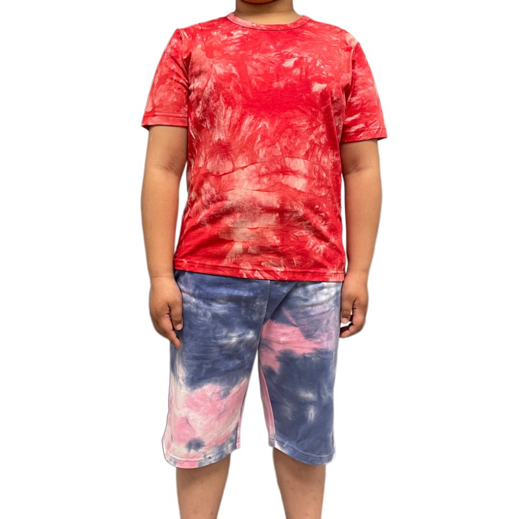 100%Cotton Soft Hand Feel Children's T-shirt Short Sleeve Style Tie Dye Kid's T-shirt