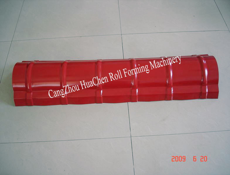 Customized Automatic Ridge Cap Roll Forming Machine 5.5Kw Main Motor Power