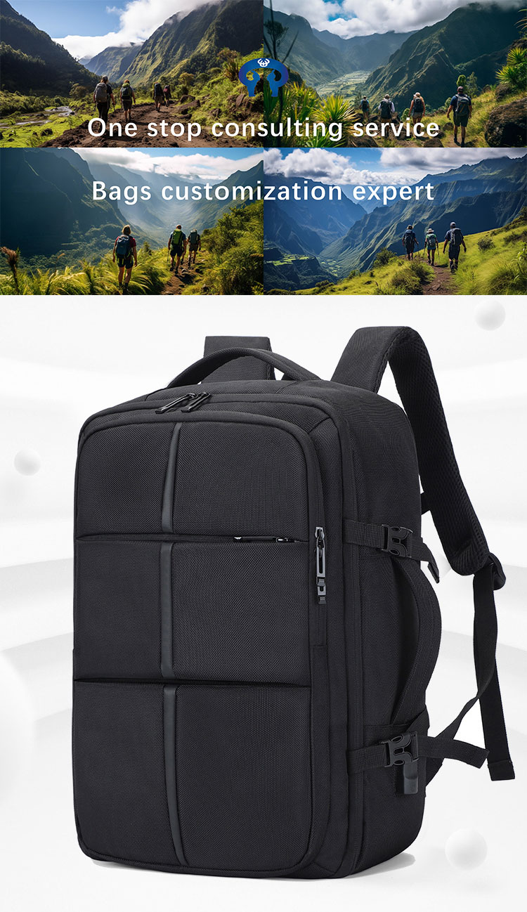 Custom Design Business Mens Laptop Bags USB Charging Backpack Big Capacity