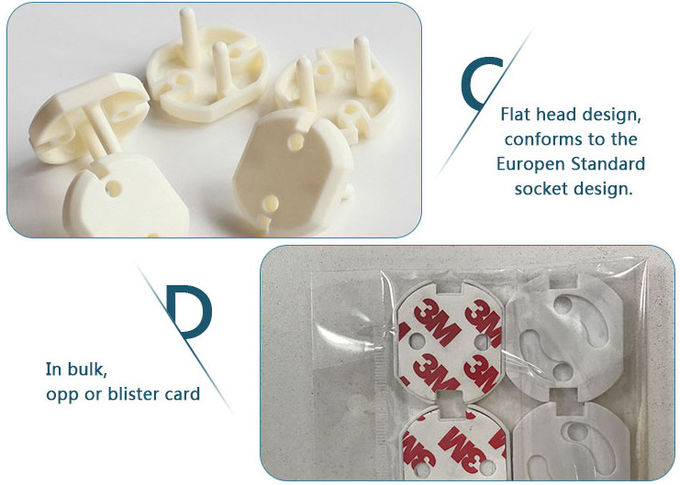ABS Material Child Safety Outlet Covers Protective / Baby Socket Covers