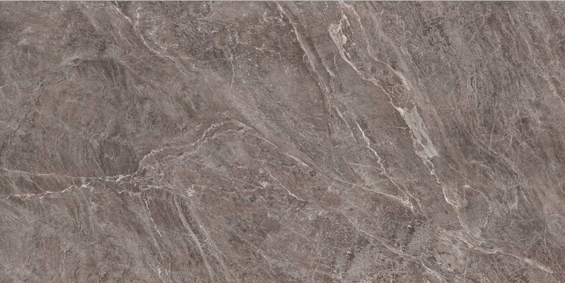 Bathroom Porcelain Floor Tile , Non Slip Marble Tile Polished Surface Brown Color