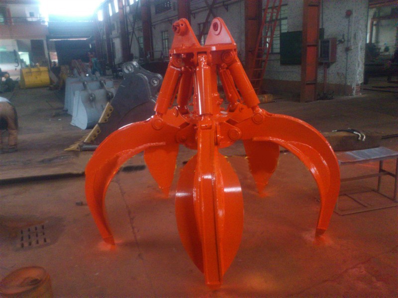 Universal Tuck Excavator Hydraulic Orange Grapple for Scraping Komatsus' Scrap Needs