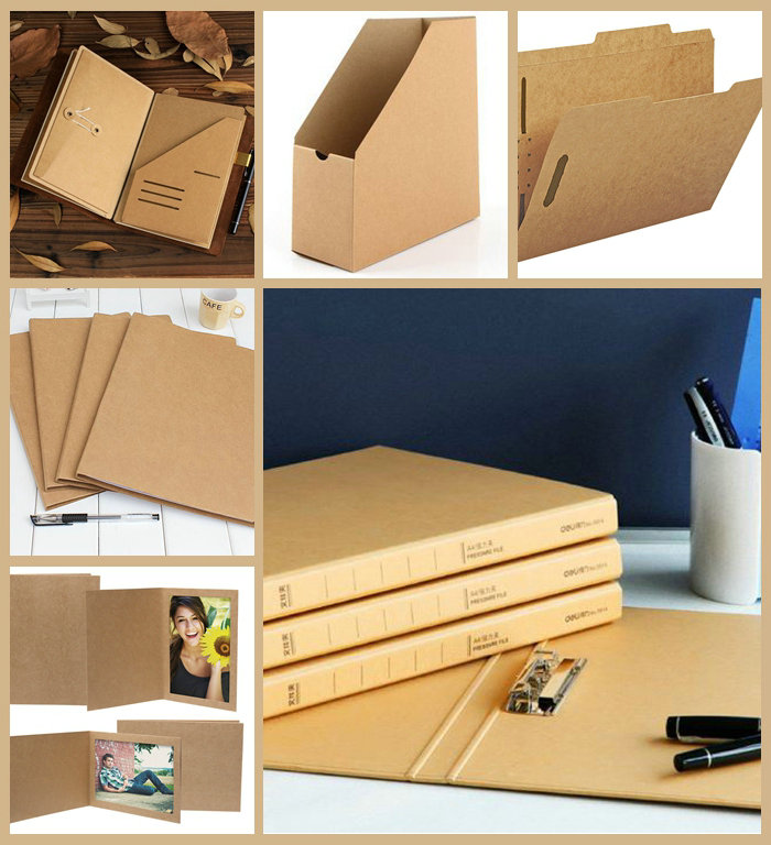 280 - 300 gsm Brown Kraft Paper For Folders 56 x 100 cm Good Stiffness