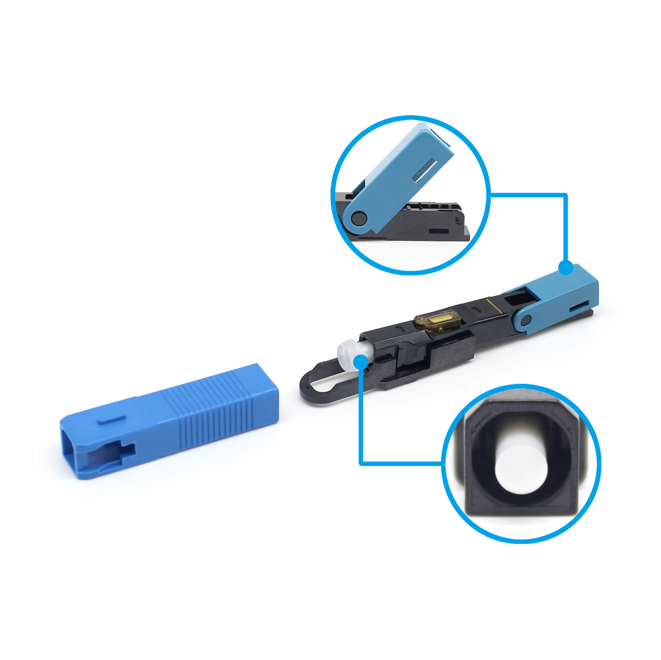 FTTH FTTxFTTB Network SC/UPC Optical Fiber Single Mode Fast Connector for Drop Cable