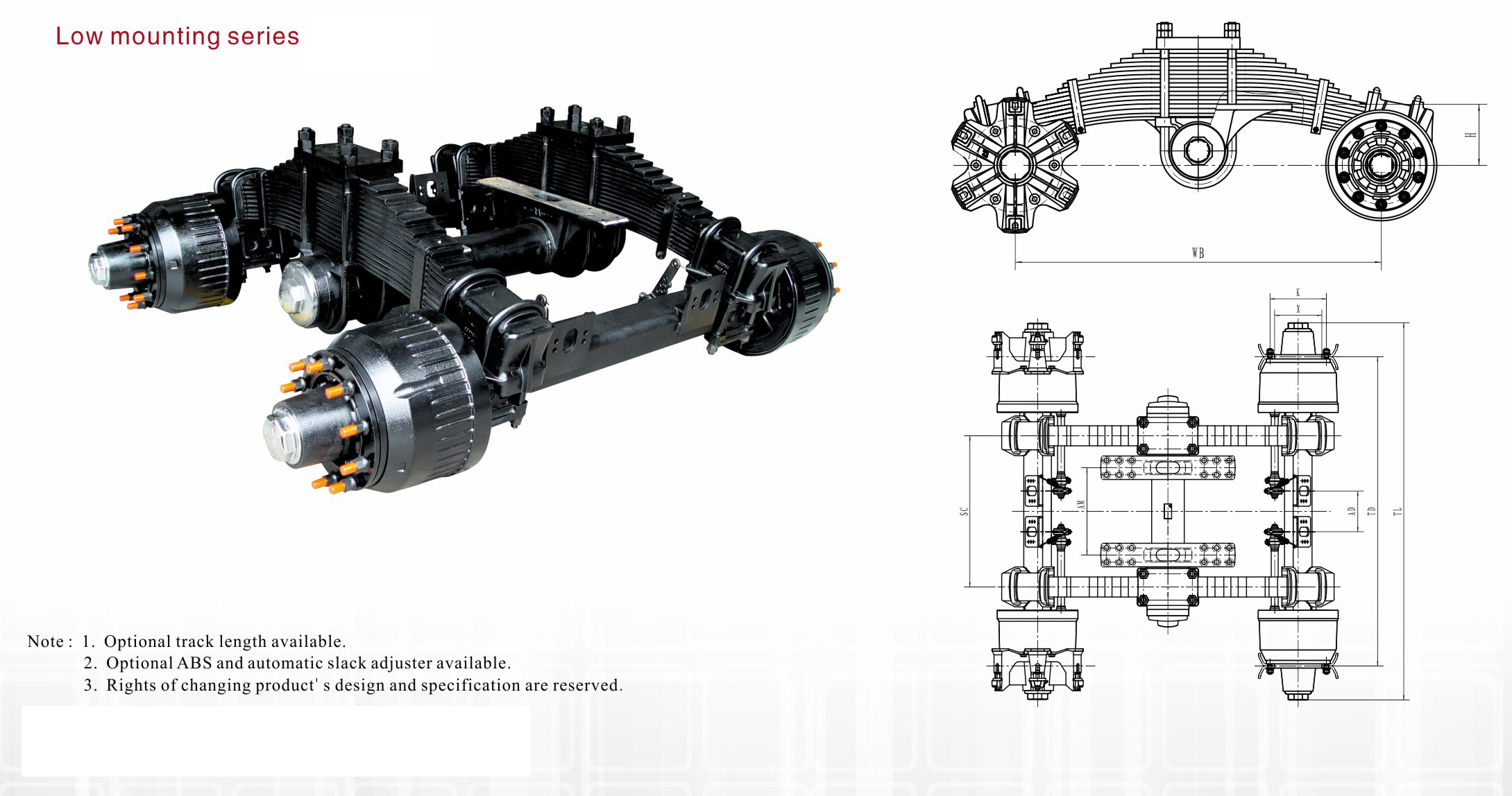 Mechanical Suspension Bogie Suspension In Trucks Low Mounting Series 24T