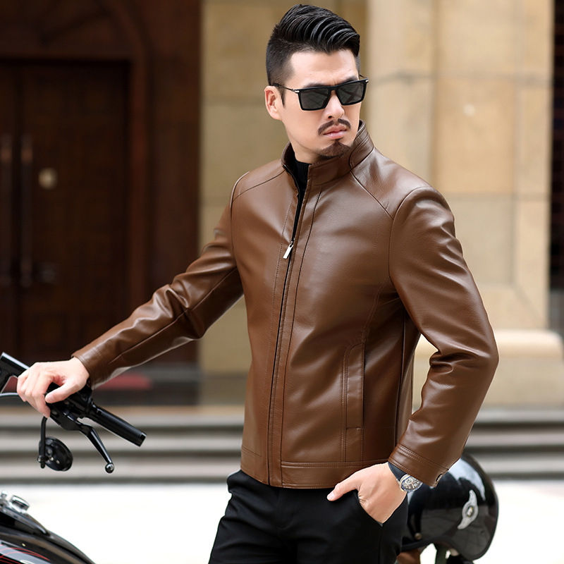 Winter Vintage Ceket Utility Chaquetas Rectas Para Motosiklet Para Hombre Hombre Coat Pu Leather Jacket