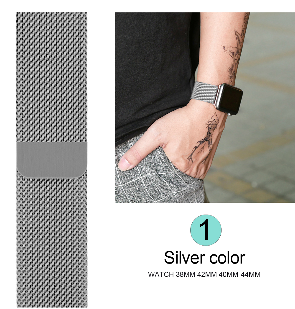 40mm 38mm Magnetic Watch Band Mesh Milanese Loop And For Apple Wristband Replacement Strap