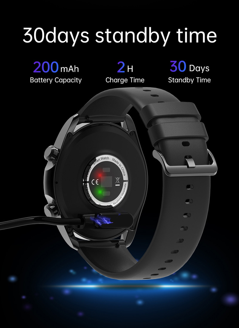 Customized Watch Faces Outdoor Sport Fitness Smartwatch With Big Battery