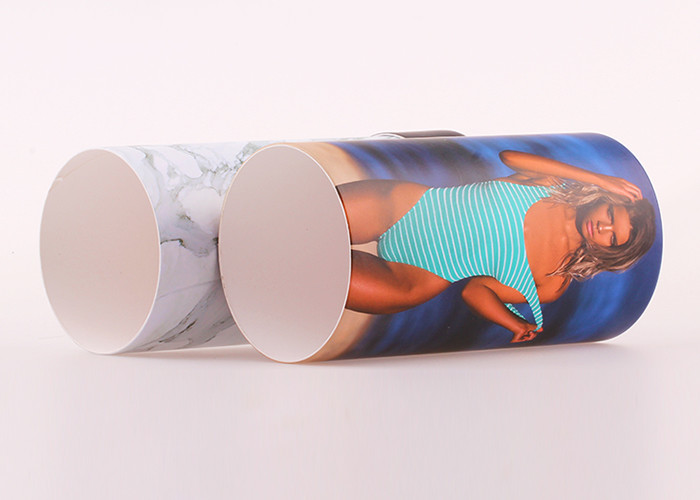 Beautiful Colorful Girl Customized White Cardboard Paper Tube Packaging Round