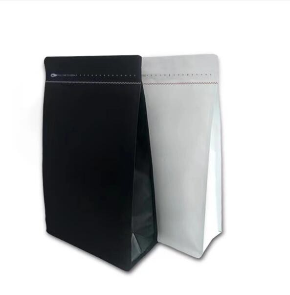 Custom logo Flat Bottom triple laminated aluminium foil bags with Zipper for food