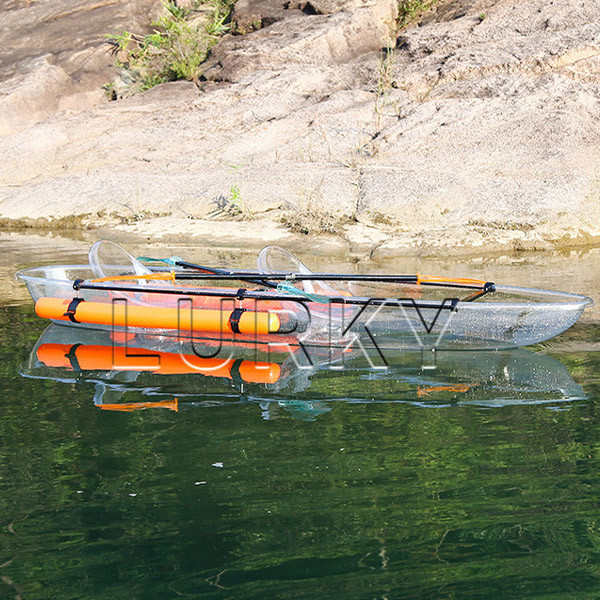 Vacuum Forming Plastic Paddle Boat , Unbreakable Hard Shell Kayak For Competition