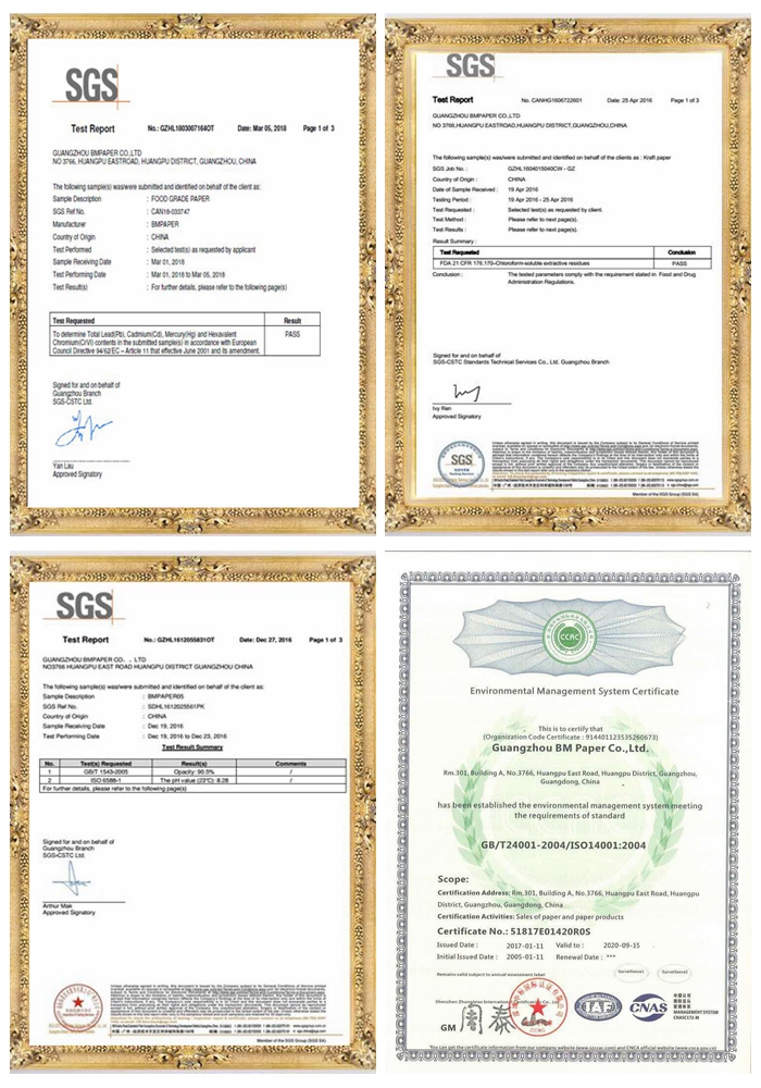 Color Customized Food Grade Paper Roll EU & FDA Certified Straw Paper Bio - Degradation