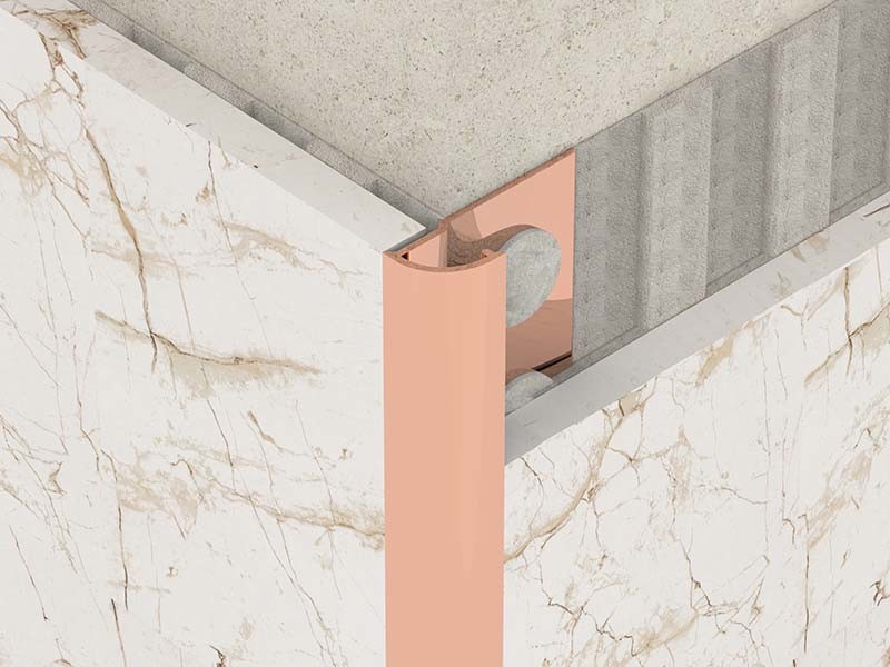 Bright Metal 0.6mm Stainless Steel Quarter Round Trim For Round Angle