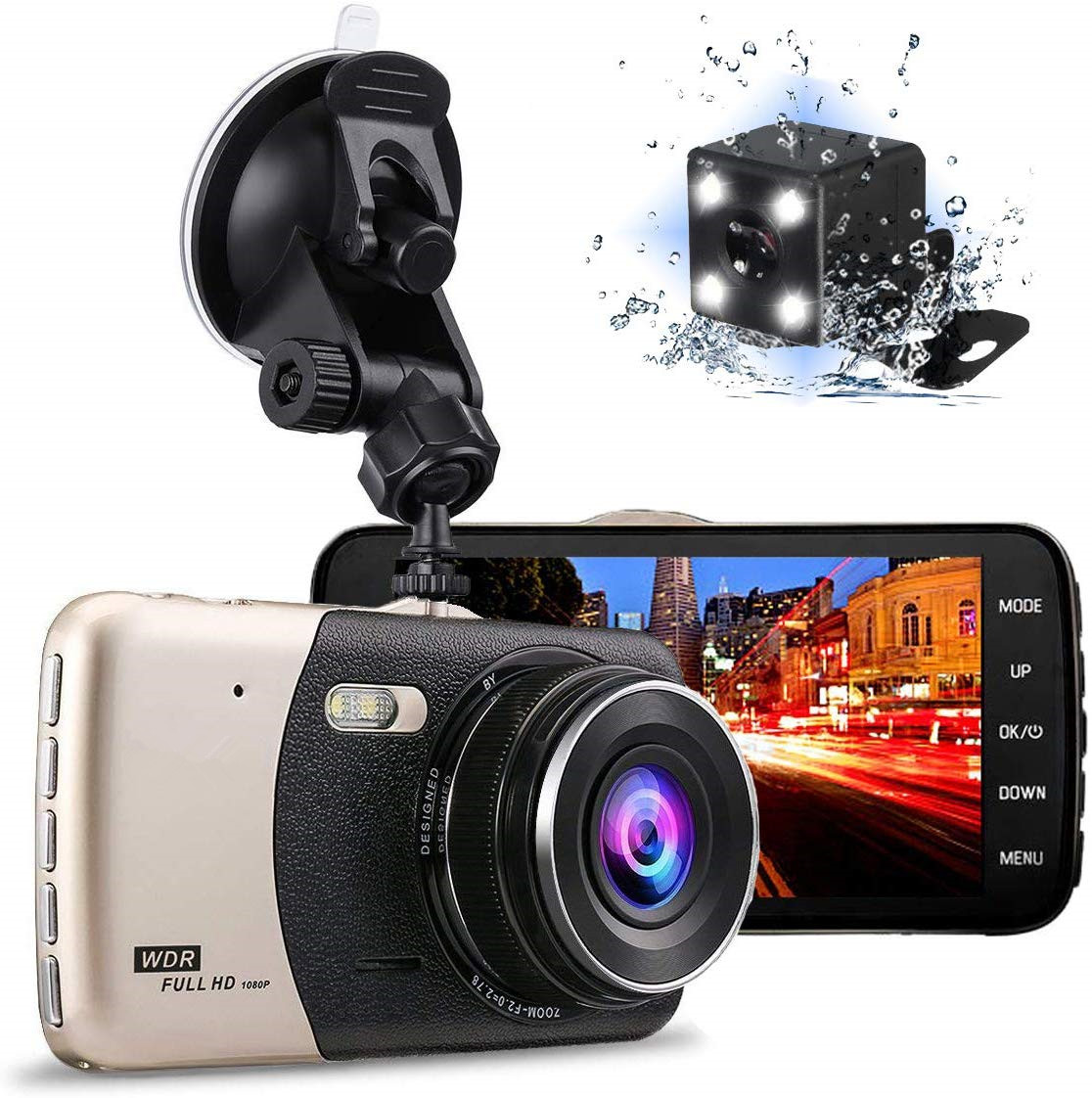 RoHS VGA Length 20cm Vehicle Dash Cam 170 Degree Wide Angle Car DVR