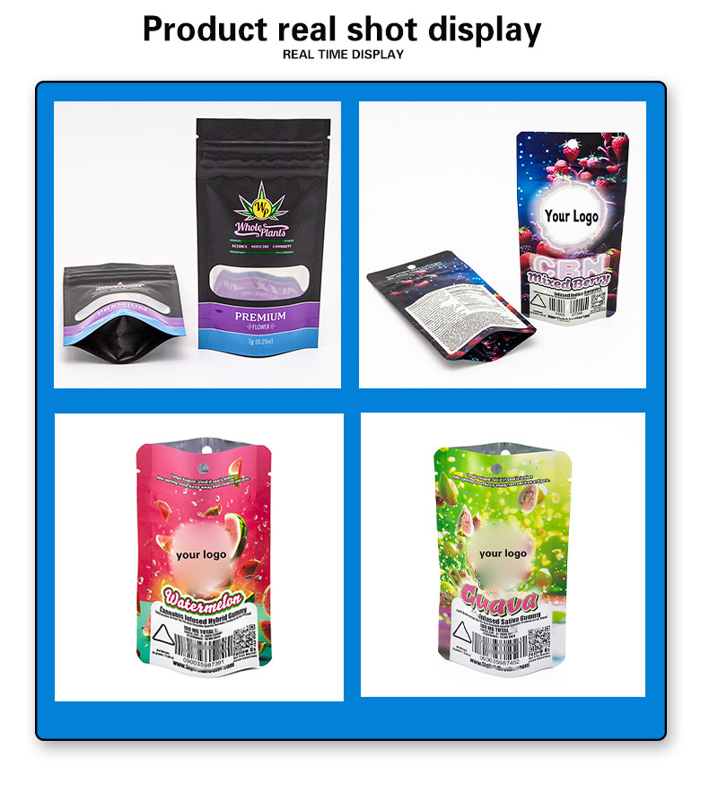 Weed Mylar Bag Food Storage Child Safety-Oriented 15x20cm Tamper-Proof