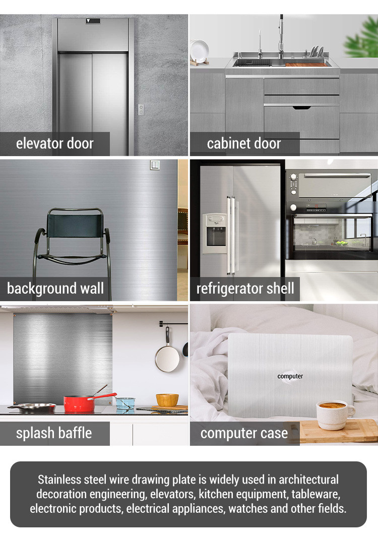 Silver Brushed Ss Decorative Sheets OEM 201 304 316 SGS Certificate