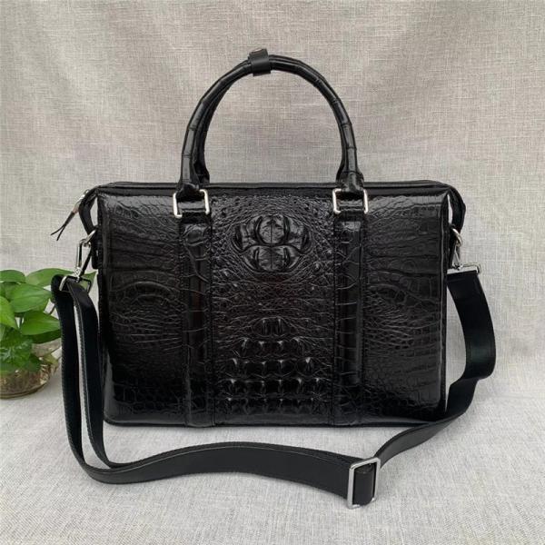 Fancy Genuine Crocodile Leather Businessmen Working Briefcase Laptop Bag