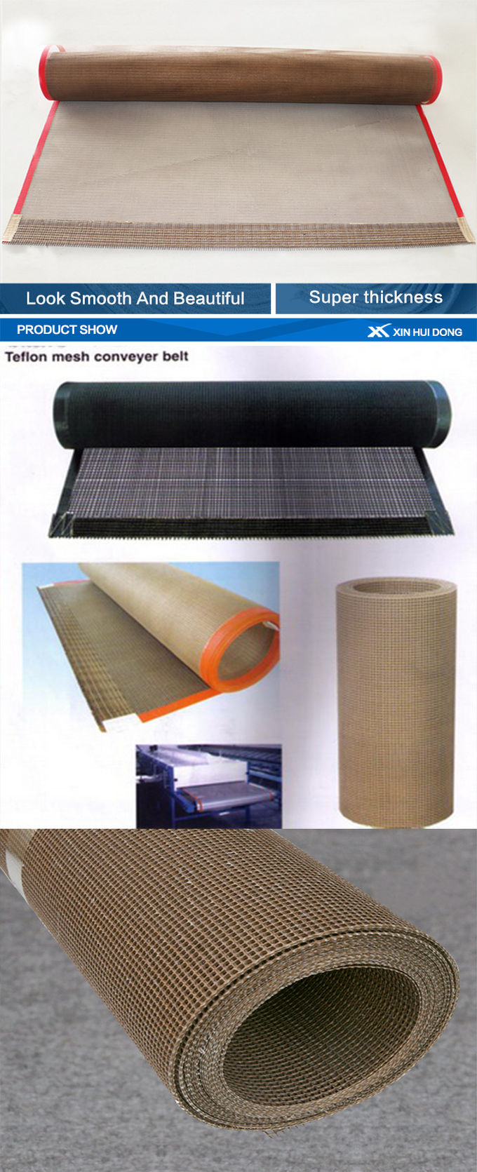 Oven Liner Baking Mat Incline Conveyor Belt Lightweight 0.7 Mm Thickness