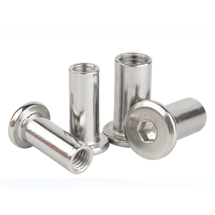 Flat Head Hexagon Socket Sleeve Barrel Connector Nut Stainless Steel Sleeve Barrel Nut