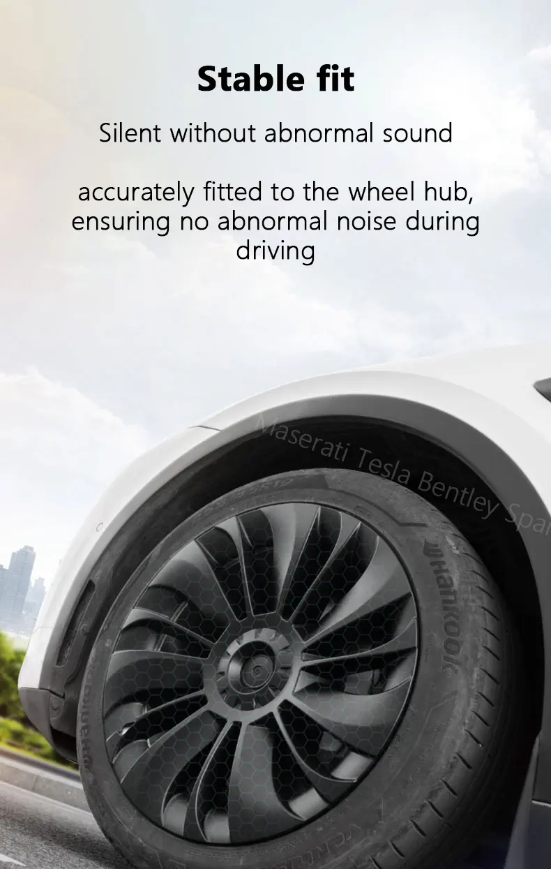 Wheel Hub Cover Cap for Tesla Model 3 Y Modified Protective Cover Decorative Accessories Non-Destructive Installation