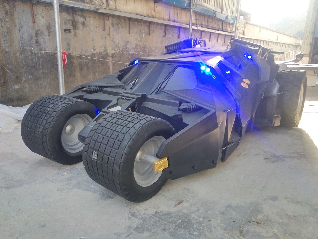 event party deco batman's car model carmobile as decoration statue in shop/ mall /event celebrity activity