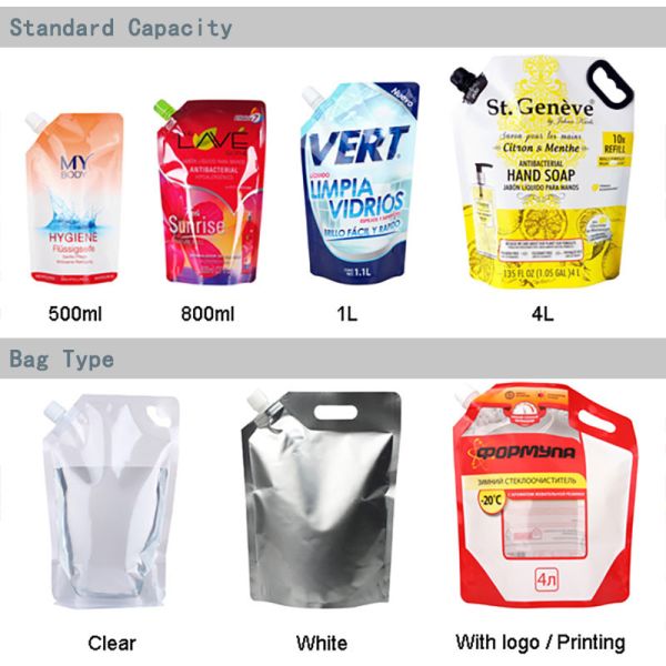 Liquid Beverage Resealable Paper Pouches Spout Reusable Juice Pouch