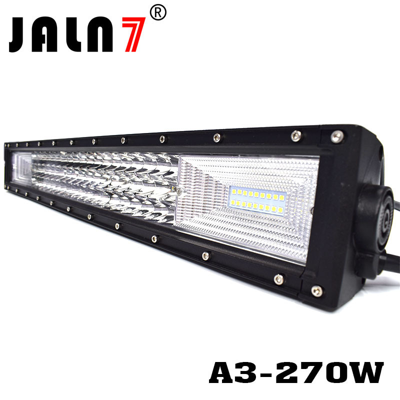 LED Light Bar JALN7 270W 3Rows Combo Beam LED Driving Lamp Super Bright Off Road Lights LED Work Light Boat Jeep