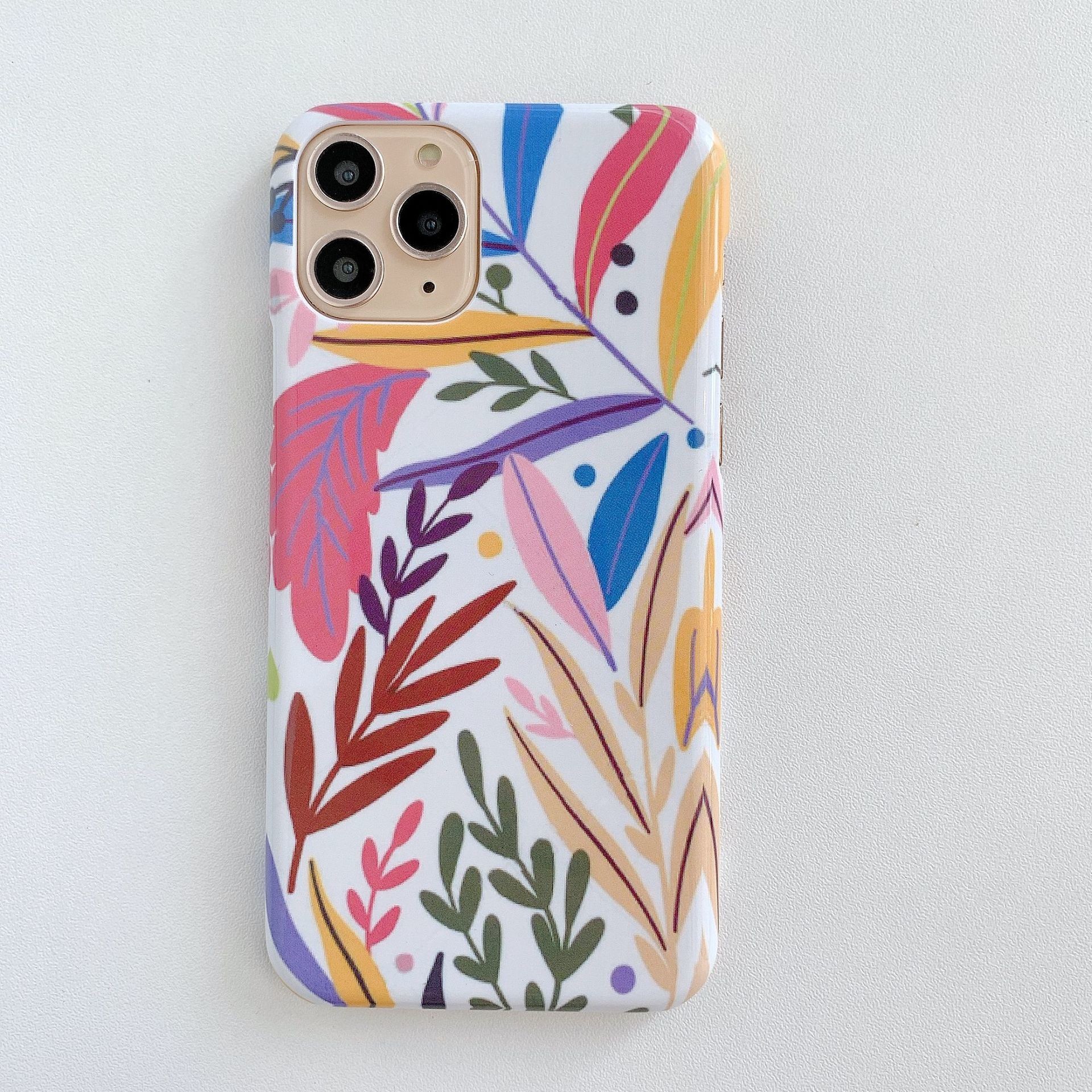 PC Designer Cell Phone Cases IMD Finished Floral Design Matte Grease Free