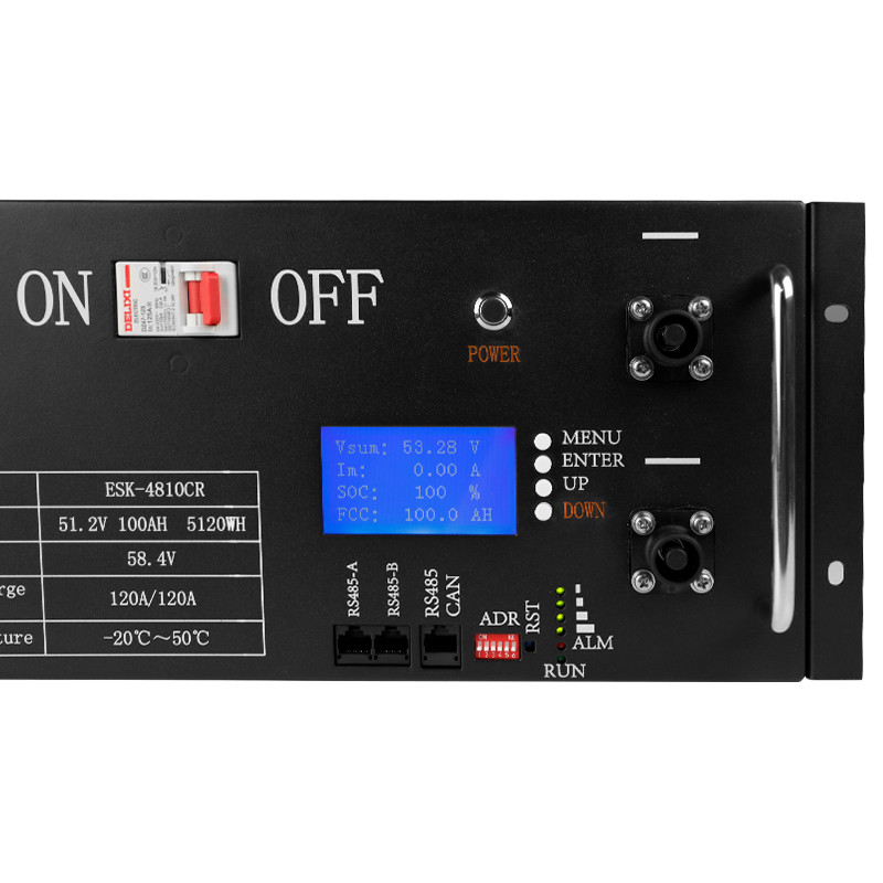 LiFePO4 48V Solar Battery With LCD Display , 100ah Lithium Iron Phosphate Battery