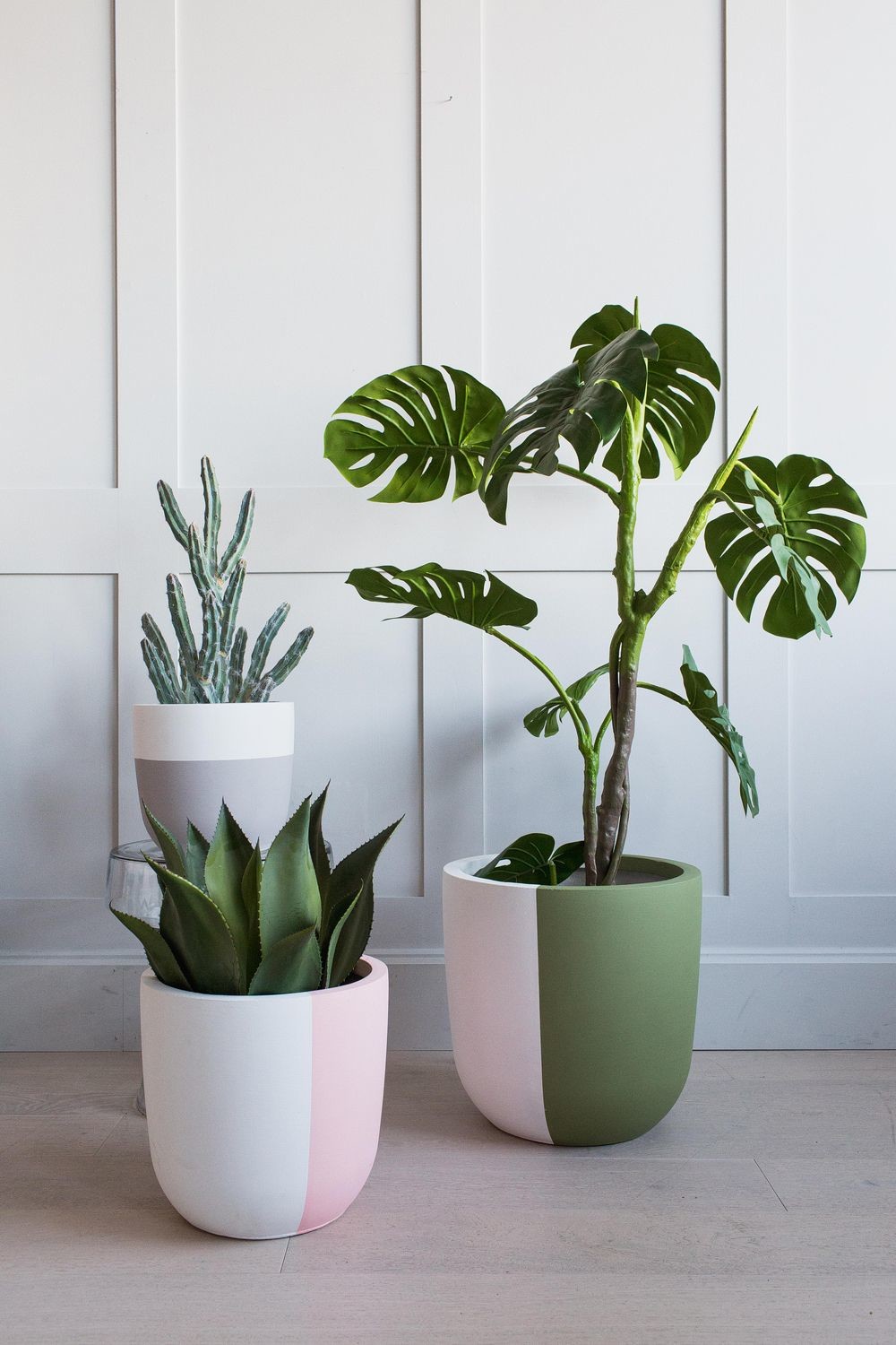 Waterproof Fiberglass Flower Pots Resin FRP Plant Pots For Decor