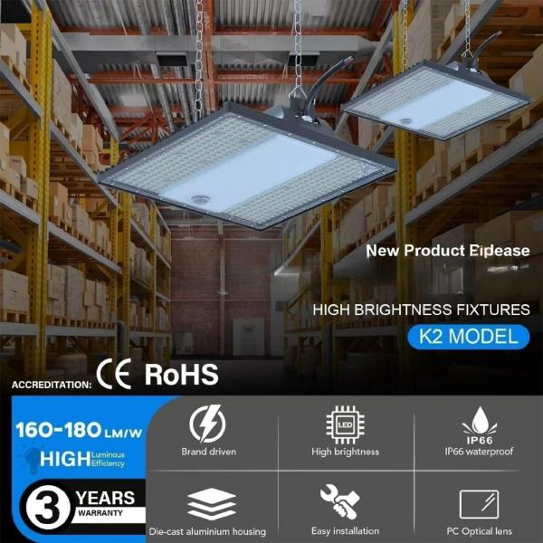 3CCT Switchable LED Linear High Bay Light 190LM/W 200w Dimmable