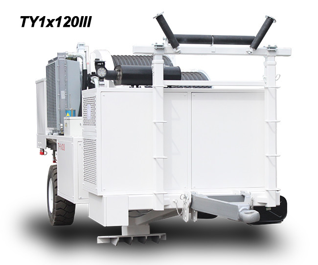 120kn Hydraulic Cable Tensioner Power Line Stringing Equipment 97kw / 2500rpm Rated Power