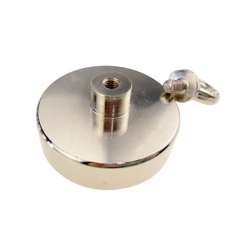 Ni Surface Coating Custom 1000lbs Pull Force N52 Fishing Magnet with Double-Sided Pull