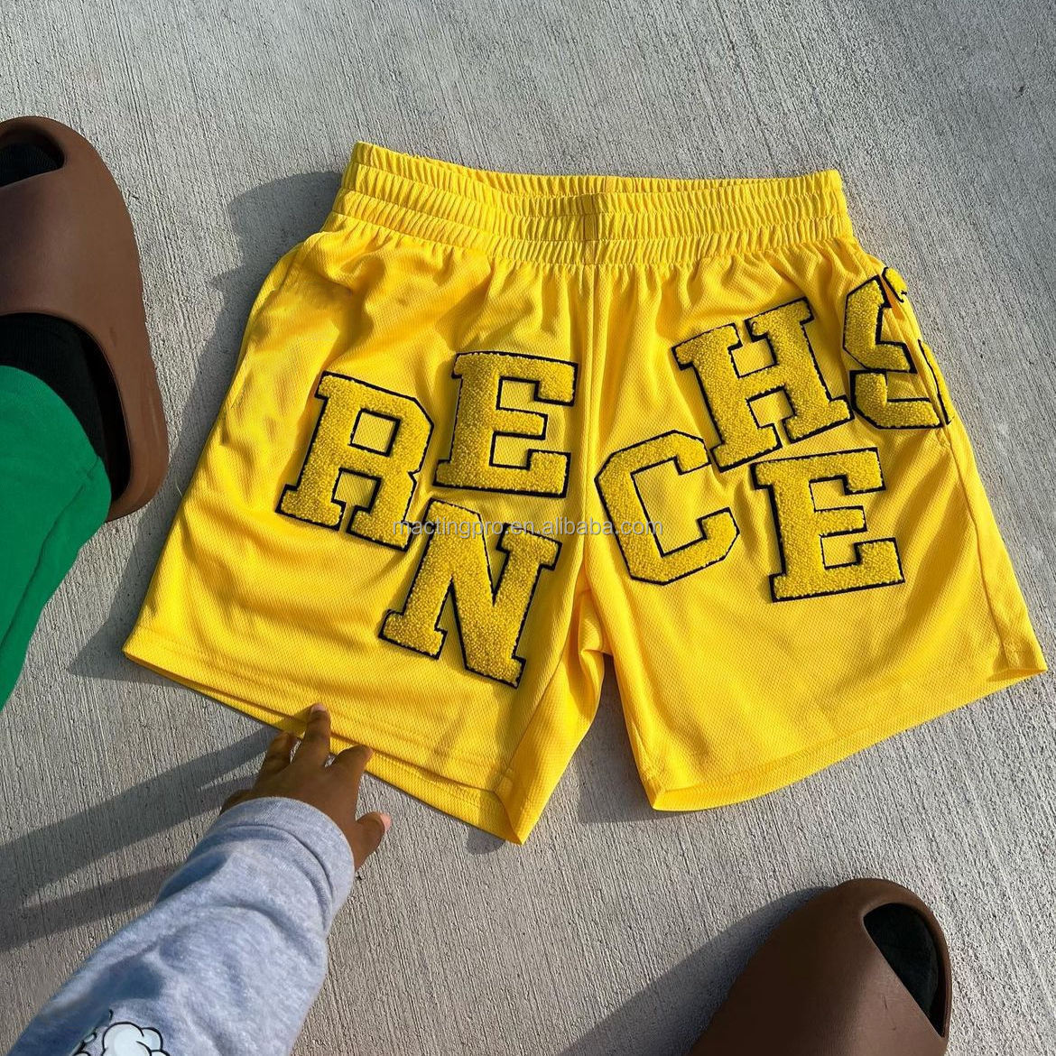Customized Labels Breathable Fit Casual Print Jogger Sports Gym Running Basketball Mesh Shorts for Men