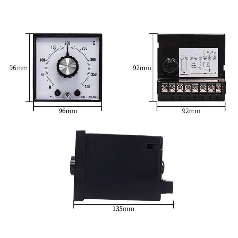 0~400 pointer temperature controller AC220V/110V mechanical knob thermostat JTC-902