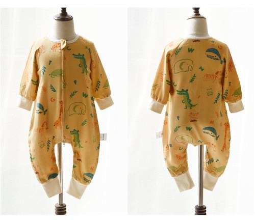 Animal Printing Winter Muslin Baby Pajamas Long Sleeve Baby Pajamas Fashionable