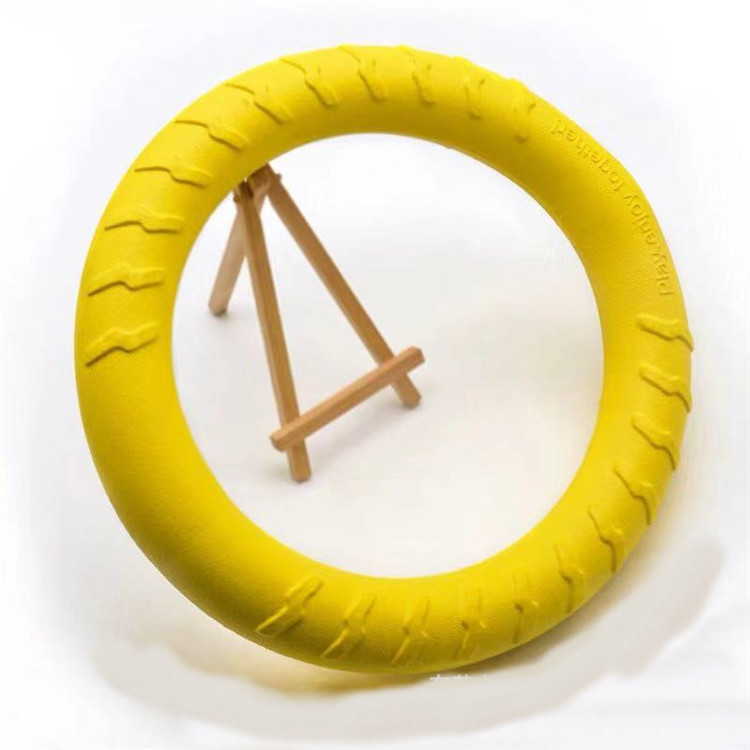 Dog Toy Ball Frisbee 9CM EVA Pull Ring Injection Molding Product Customization