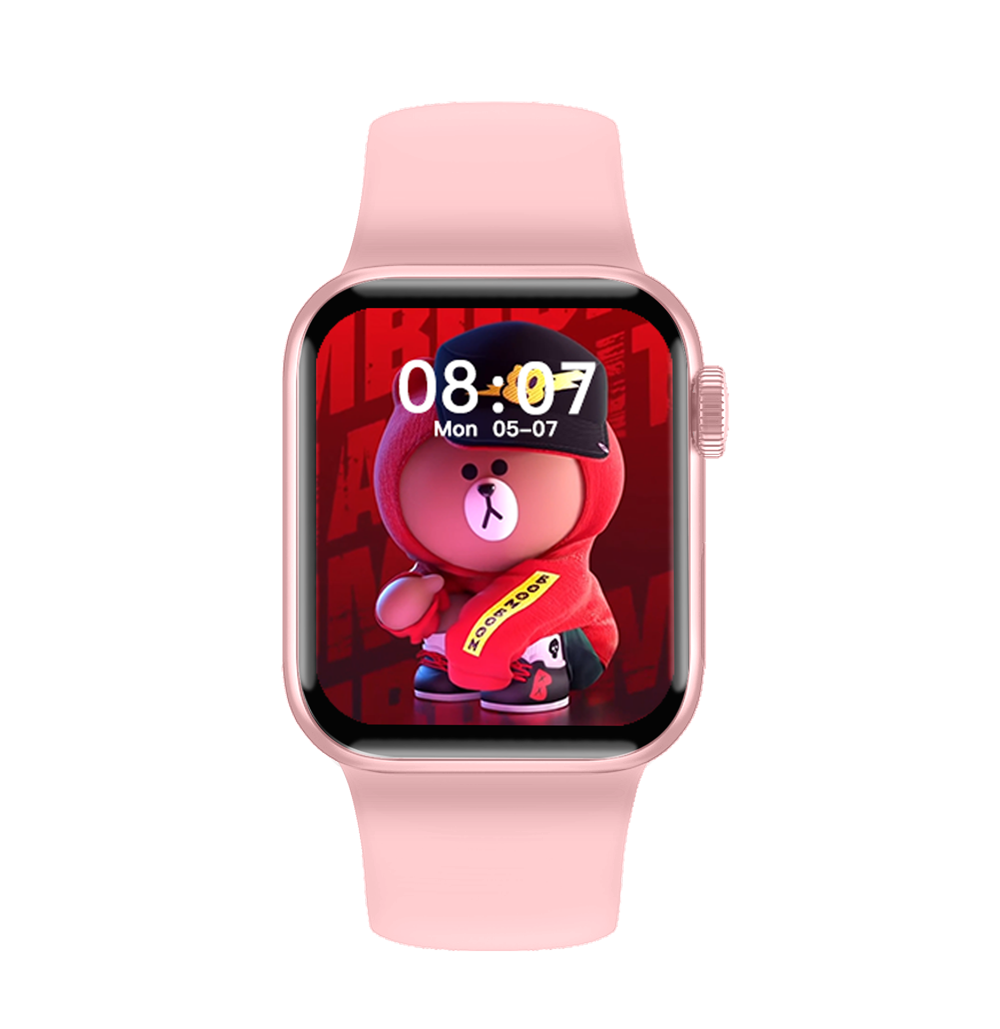 Square 1.75inch Full Touch Smartwatch Blood Pressure Monitoring
