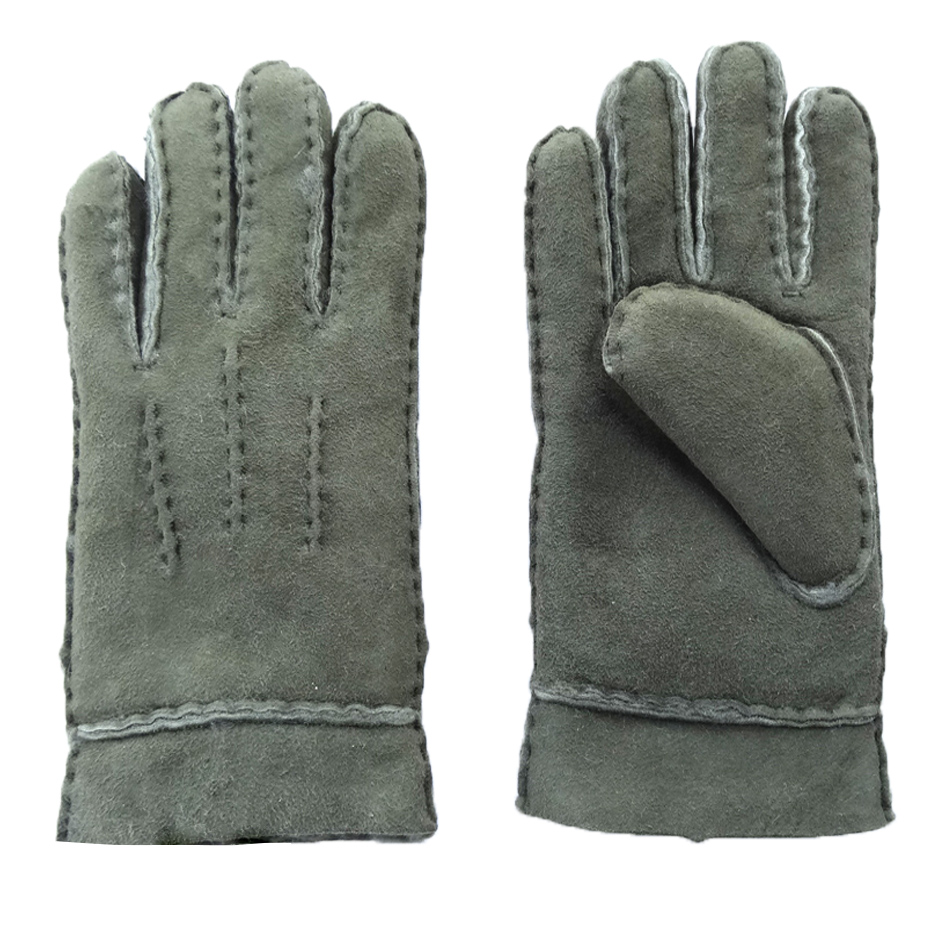 Hand Stitching Nappa wool lined men women sheepskin shearling leather gloves
