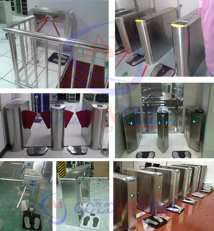 Turnstile Entry Systems Access Control Turnstiles Flap Gate With Esd Shoe Checker