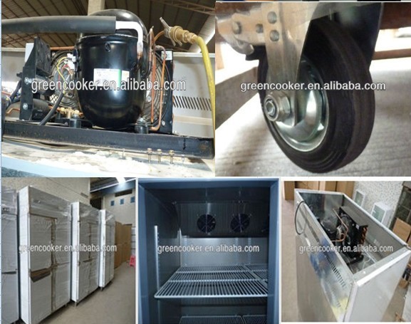 2 Doors / 3 Doors Commercial Under Counter Refrigerator For Chicken With Stainless Steel