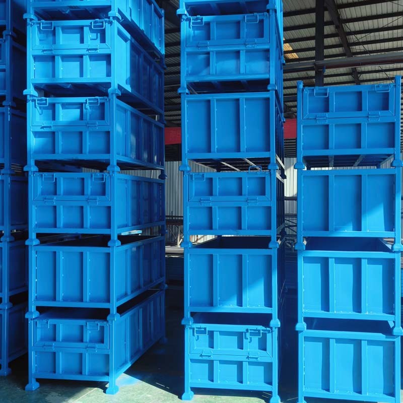 Stackable Durable Steel Foldable Wire Mesh Container For Your Storage Requirements