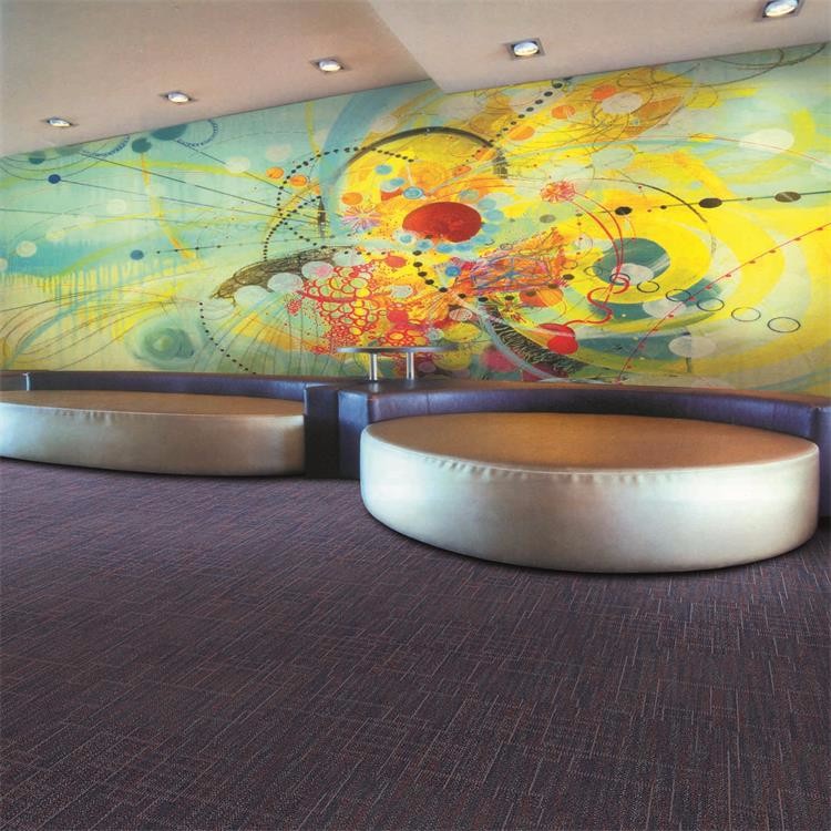 Multi level loop striped pattern Nylon6 carpet tile for office
