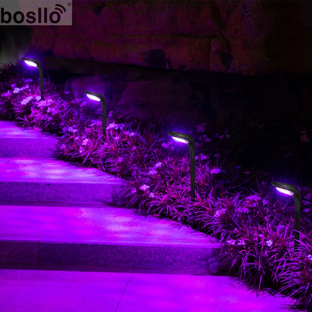 Solar Powered LED Garden Lights for Pathway Lighting Waterproof IP55 White Light 6000K