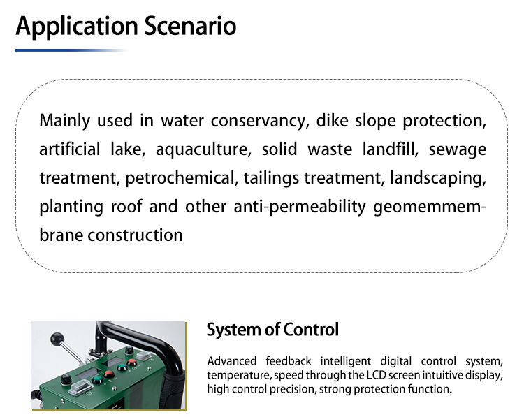 Tenglu 0.2-1.5mm Plastic HDPE Geomembrane Welding Machine for PP HDPE PE PVC EVA