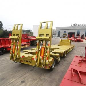 China Yellow Tipper Truck Semi Trailer Dump Truck Trailer 45 Feet Semi Low Bed Trailer on sale