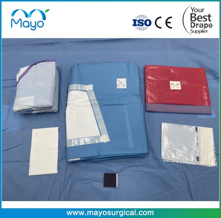 Customized Surgical Pelviscopy Laparoscopy Drape Pack Medical Consumable