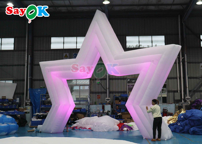 Giant Inflatable Star Arch Led Light Inflatable Star Archway For Outdoor Advertising Party